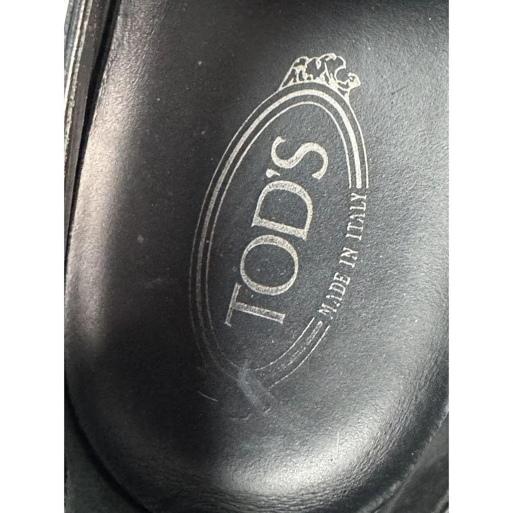Tod's Shoes Mens Size 11‎ Black Leather Wingtip Brogue Dress Made In Italy